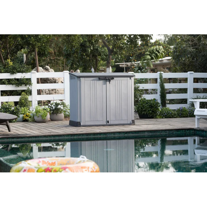 Store-It-out Prime Outdoor 4 ft. 5 in. W x 2 ft. 5 in. D Resin Horizontal Storage Shed