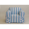 Stripe Box Cushion Armchair Slipcover