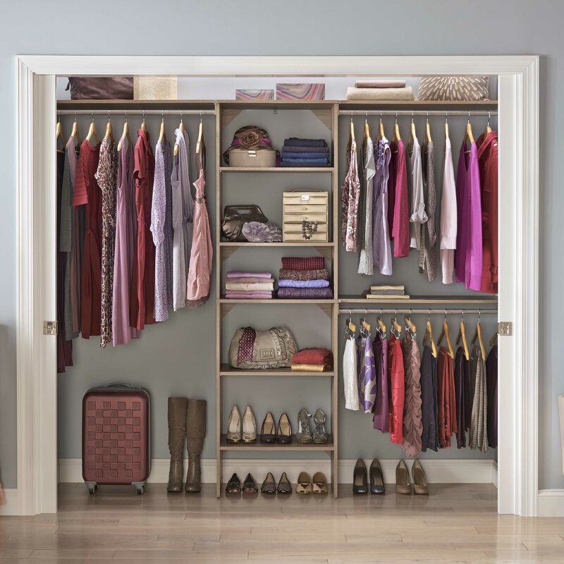 Graphite Grey SuiteSymphony 84" W - 120" W Closet System Starter Kit
