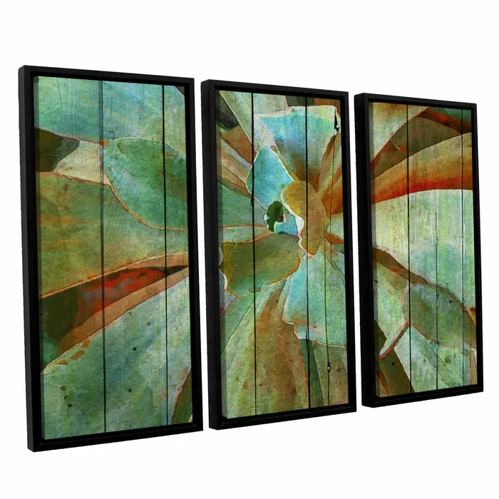 36" H x 54" W x 2" D Summer Succulent by Irena Orlov - 3 Piece Print on Canvas