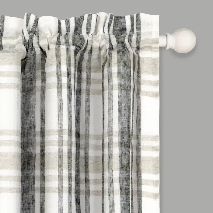 Black Sumner Plaid Tailored 52'' Window Valance
