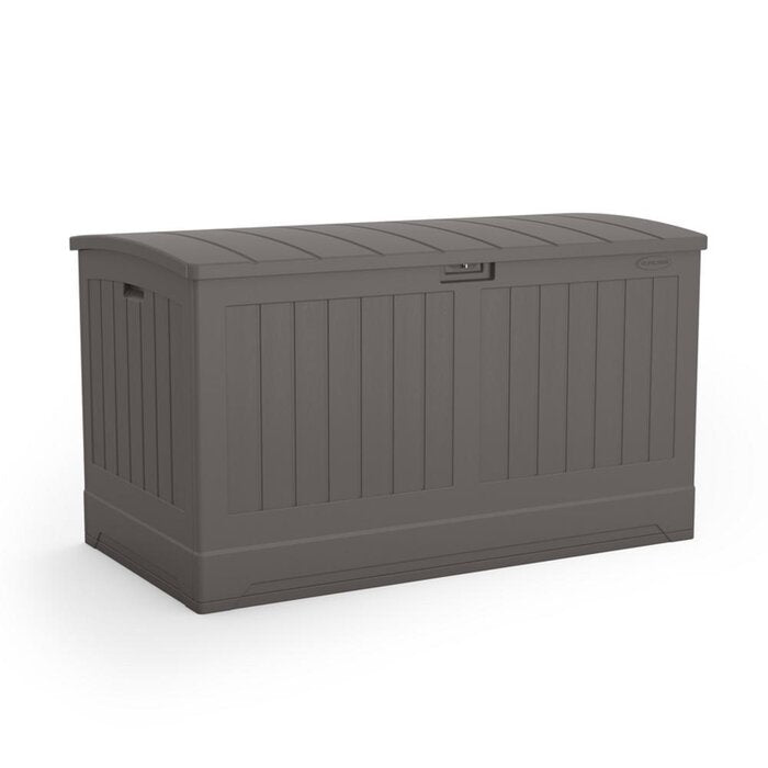 200 Gallons Gallon Water Resistant Resin Lockable Deck Box in Stoney Gray