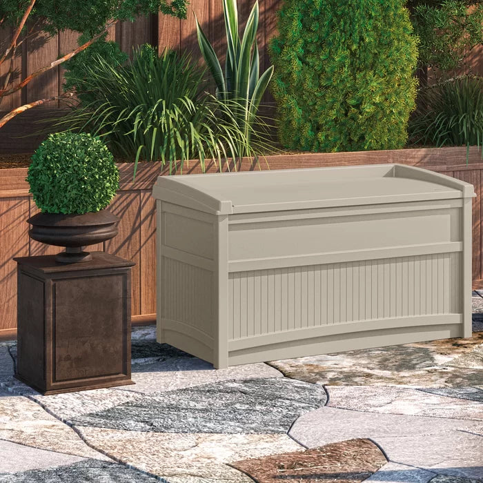 50 Gallons Gallon Water Resistant Resin Deck Box