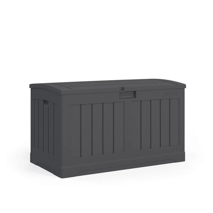 50 Gallons Gallon Water Resistant Resin Lockable Deck Box in Peppercorn