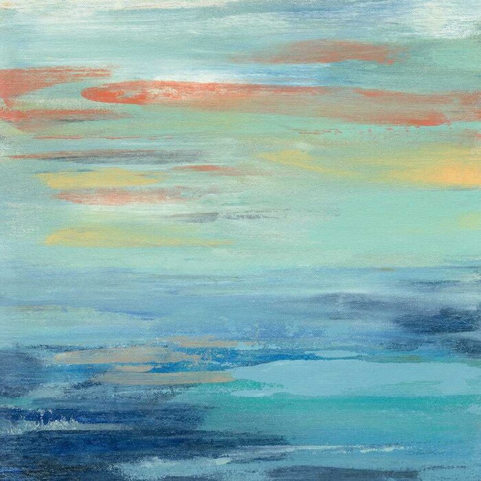 36" H x 36" W x 1.25" D Sunset Beach I by Silvia Vassileva - Wrapped Canvas Print