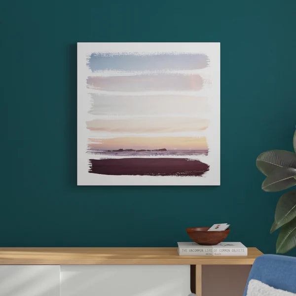 30" H x 30" W x 1.25" D Sunset Stripes III by Laura Marshall - Unframed Graphic Art on Canvas