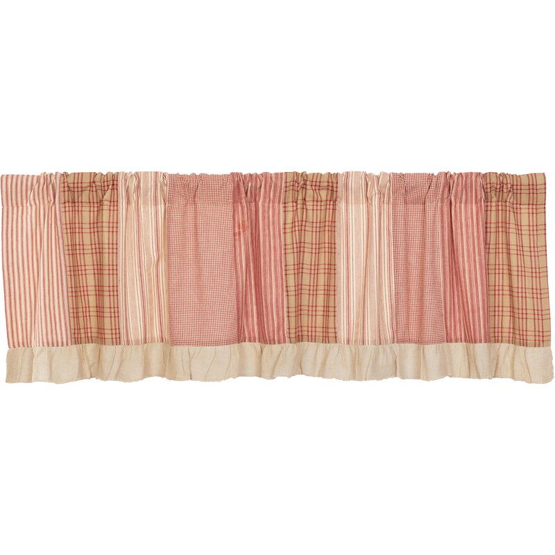 60" W x 19" L Surikova Patchwork Cotton Tailored Window Valance LC513