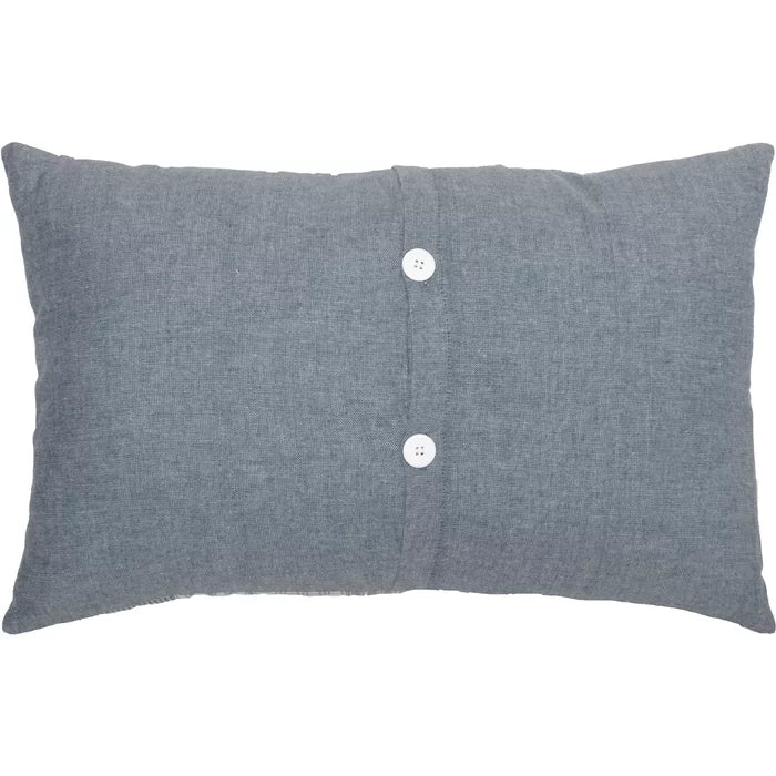 Blue Surikova Rectangular Cotton Pillow Cover and Insert, 14" x 22"
