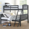 Suzanne Twin over Full Bunk Bed, Gray (#K2233)