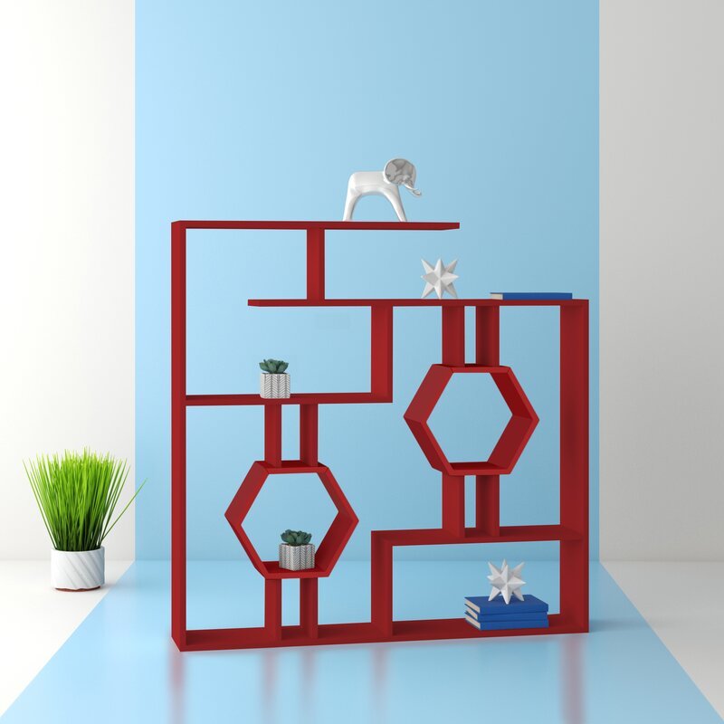 Swenson 52.7'' H x 52.7'' W Geometric Bookcase