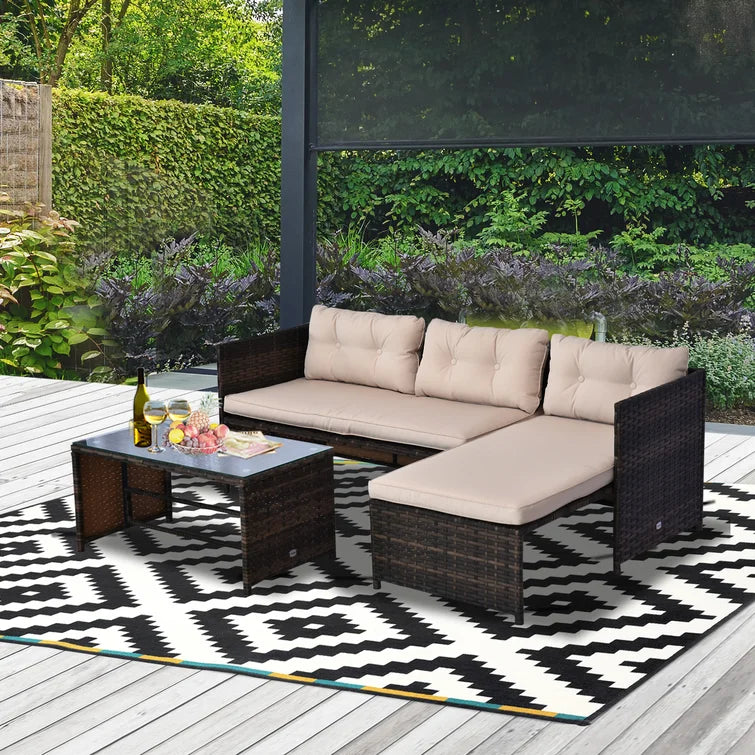 Swingle Wicker/Rattan Person Seating Group with Cushions