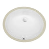 Monaco White Ceramic Oval Undermount Bathroom Sink with Overflow