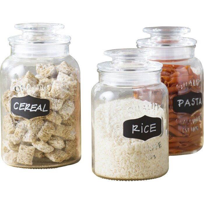 Sybil 3 Piece Kitchen Canister Set #HA104