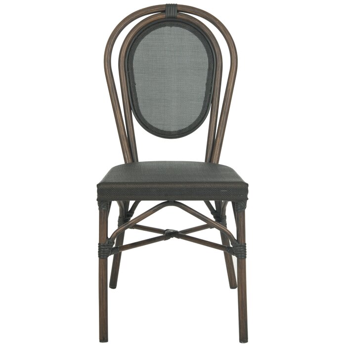 Sylvester Windsor Back Side Chair in Black (Set of 2)