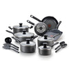 Black Initiatives 18 Piece Aluminum Nonstick Cookware Set & Cooking Utensils