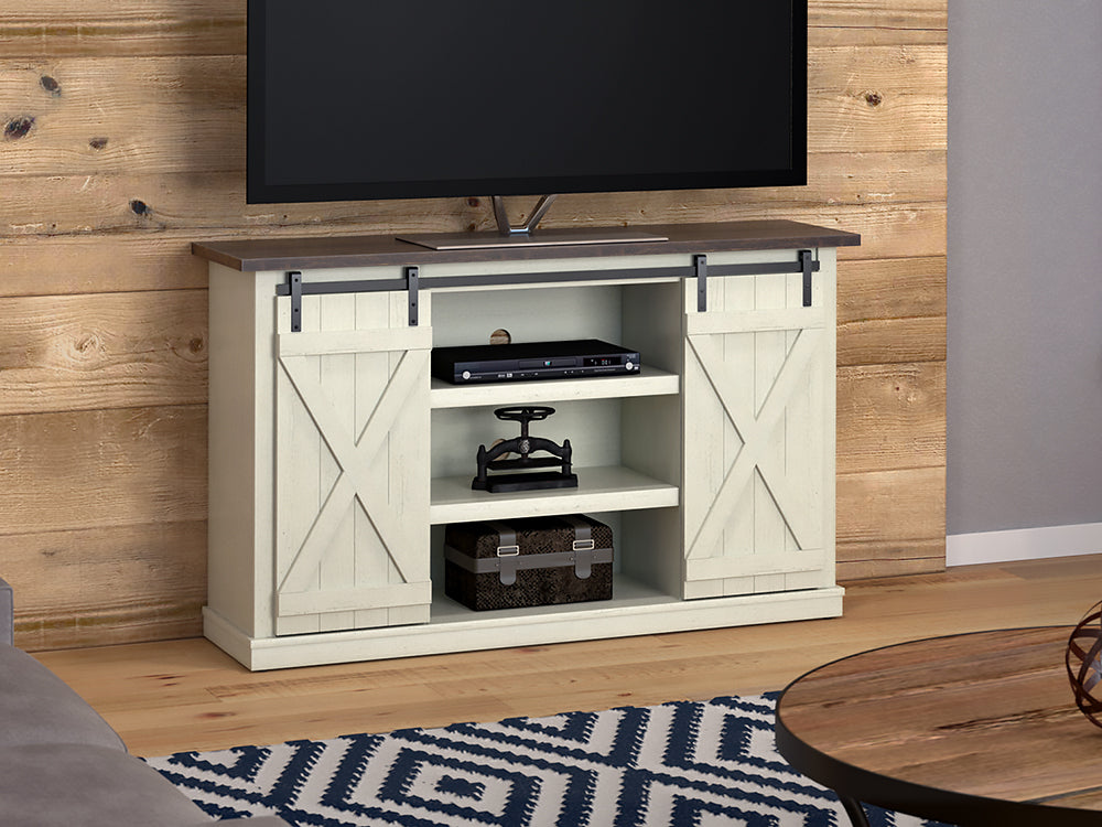 Lorraine TV Stand for TVs up to 60", Off-White/Espresso  (#K2773)