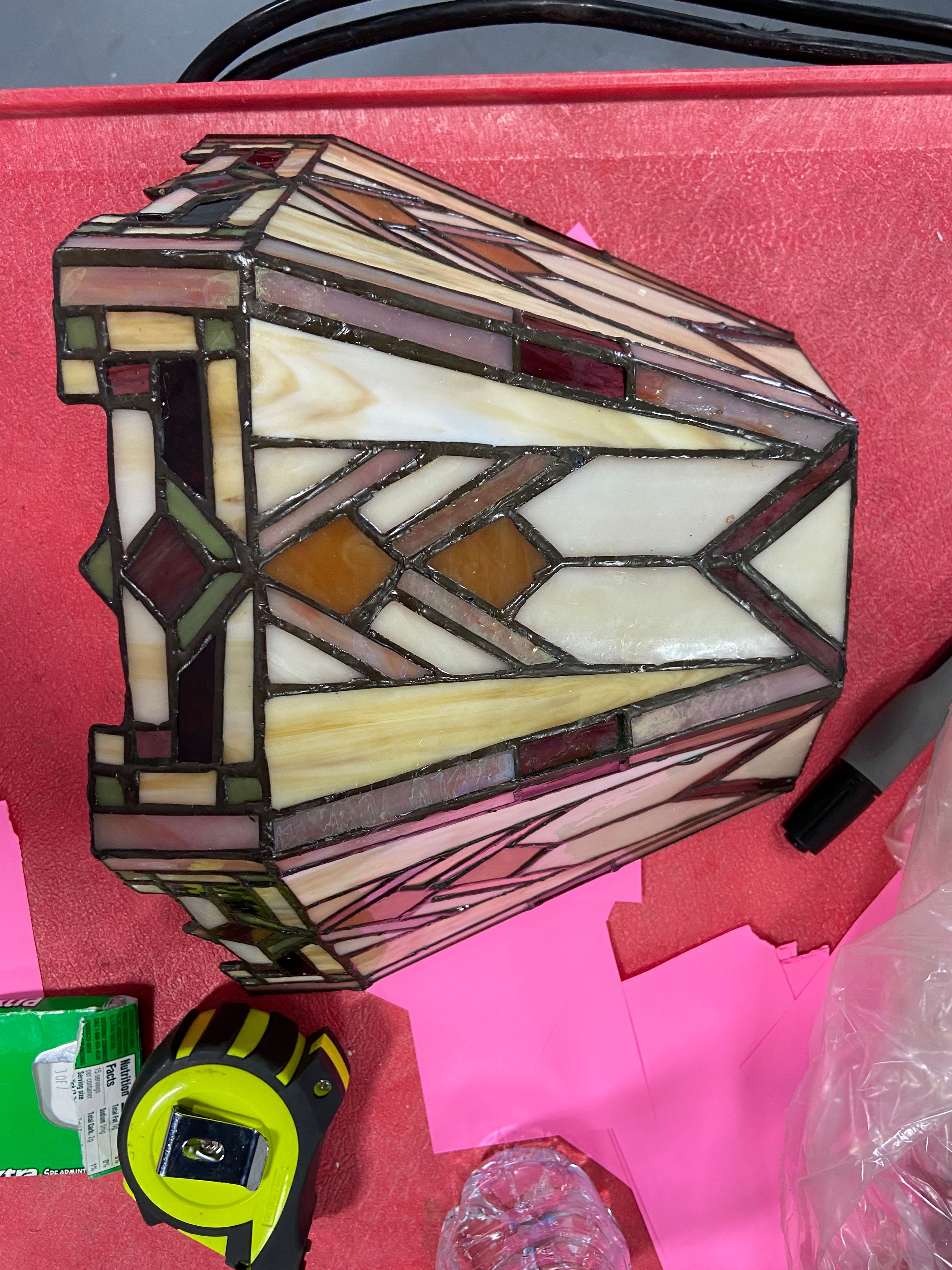 Barstow Stained Glass Wireless LED Wall Sconce with Remote
