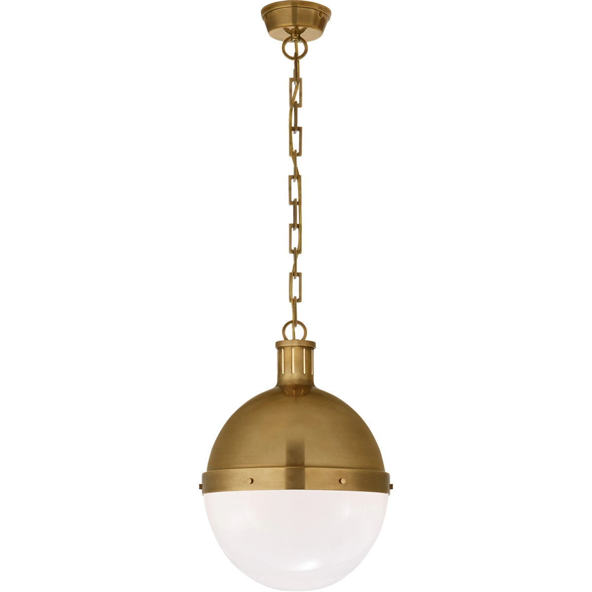 Thomas O'Brien Hicks 2 Light 13 inch Hand-Rubbed Antique Brass Pendant Ceiling Light