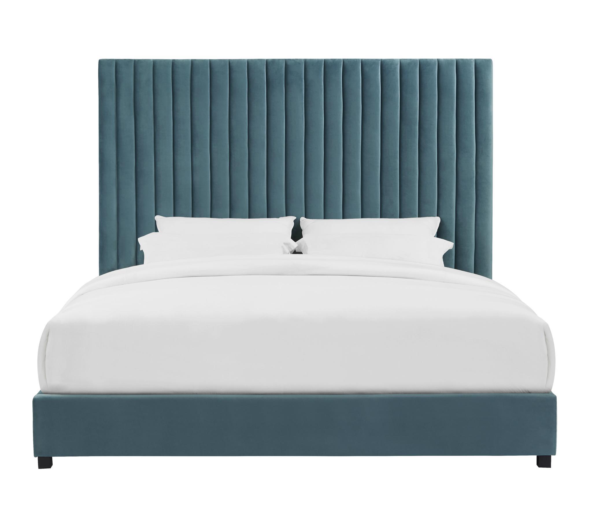 TOV Furniture Modern Arabelle Sea Blue Bed In King - TOV-B91 KBO222 (2 boxes)