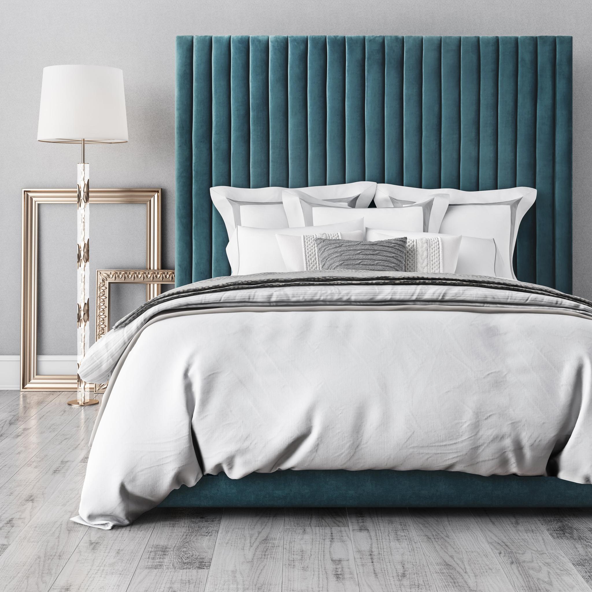 TOV Furniture Modern Arabelle Sea Blue Bed In King - TOV-B91 KBO222 (2 boxes)