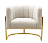 Magnolia Spotted cream chair with Gold Base #CR2093