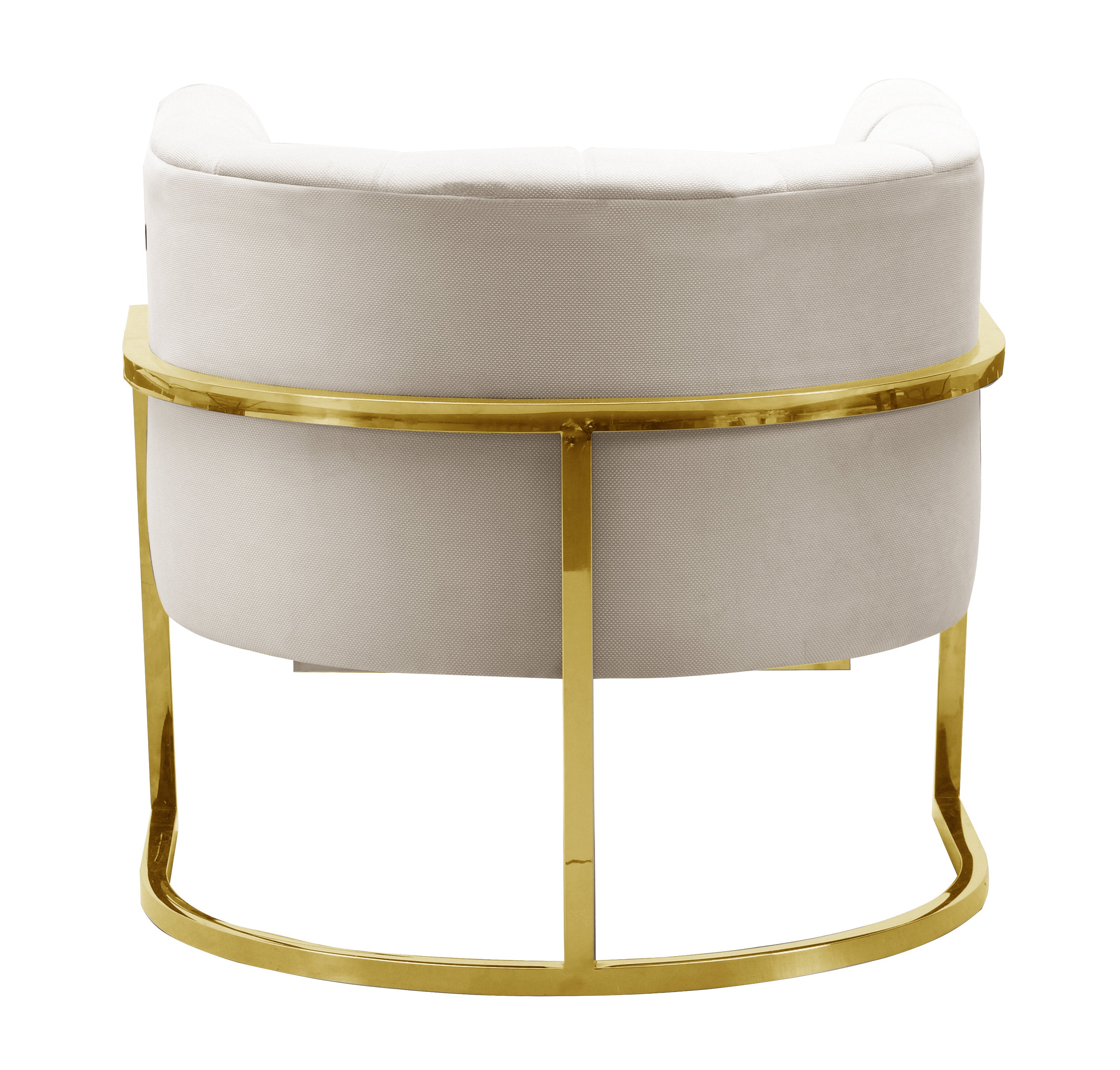 Magnolia Spotted cream chair with Gold Base #CR2093