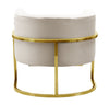 Magnolia Spotted cream chair with Gold Base #CR2093