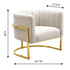 Magnolia Spotted cream chair with Gold Base #CR2093