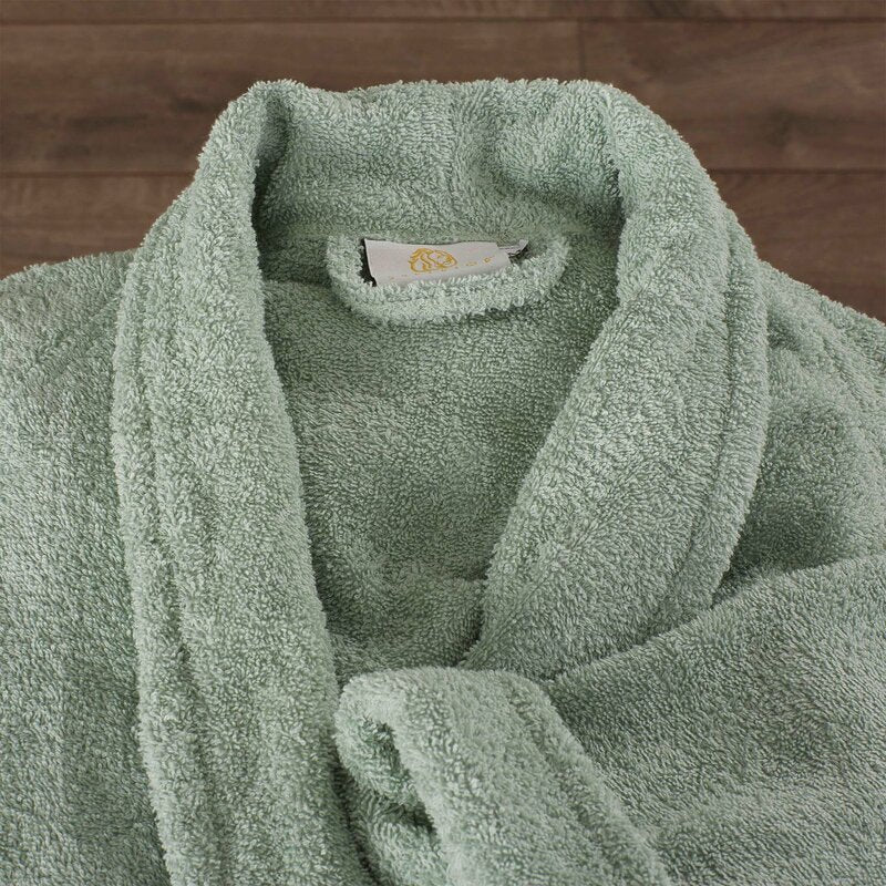 West Oak Lane 100% Cotton Terry Cloth Bathrobe - SAGE TTR104