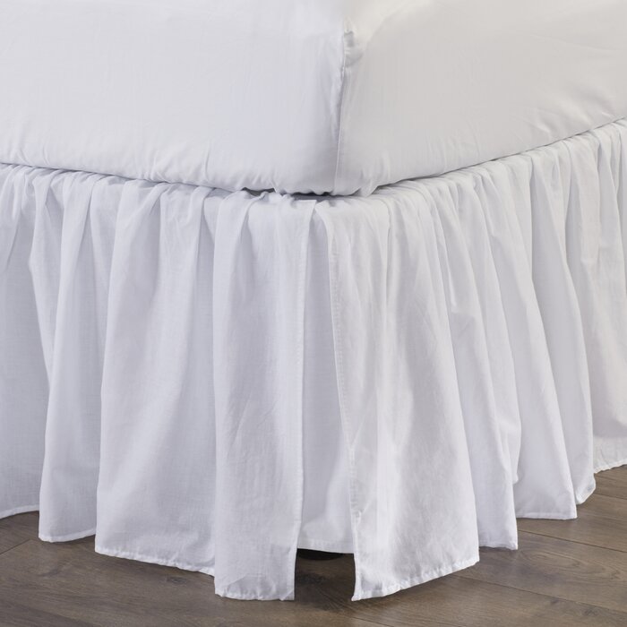 Wendy Bed Skirt, Size: King - WHITE TTR109