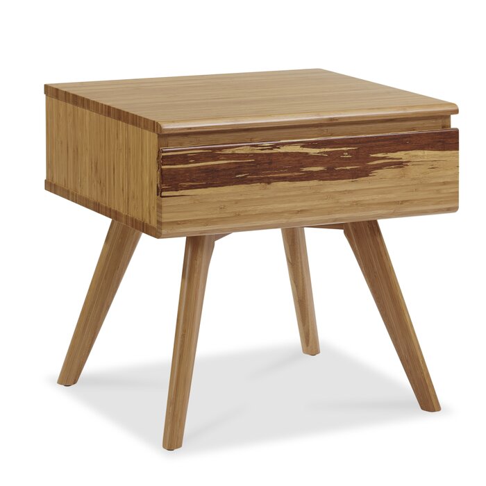 Caramelized Lendella 1-Drawer Wood Nightstand - TTR137