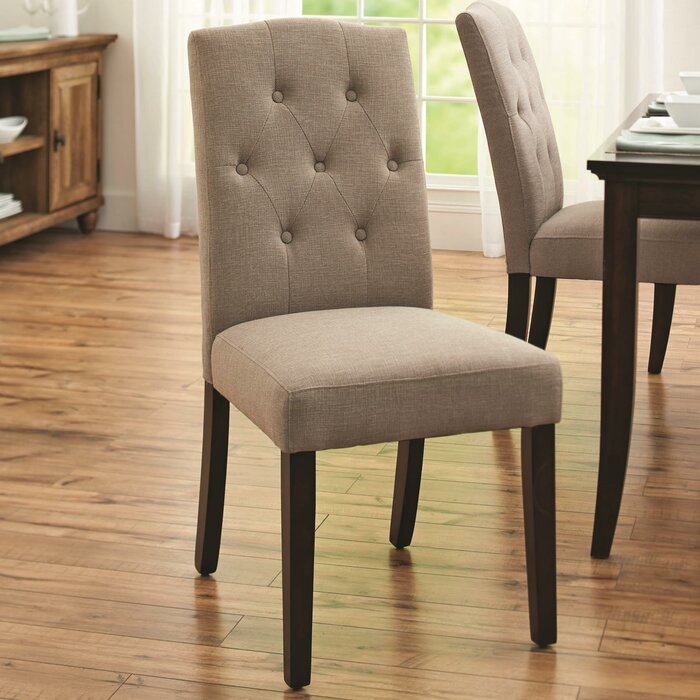Besek Tufted Upholstered Parsons Dining Chair - Taupe TTR170