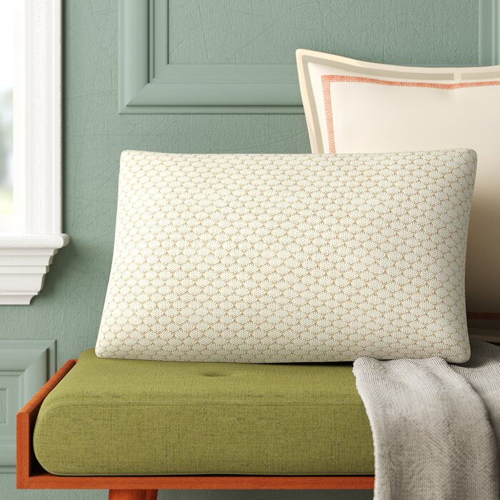 12" x 20" White Deauville Knit Throw Pillow - TTR187