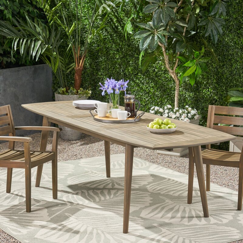 Becker Extendable Wooden Dining Table - Gray TTR201