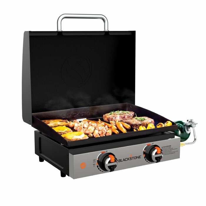 Blackstone Tabletop 2-Burner Flat Top Propane Gas Grill (#K3375)