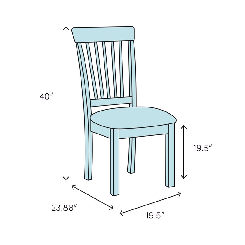 Tandy Slat Back Side Chair in Gray (Set of 2) MG627 (2 boxes)