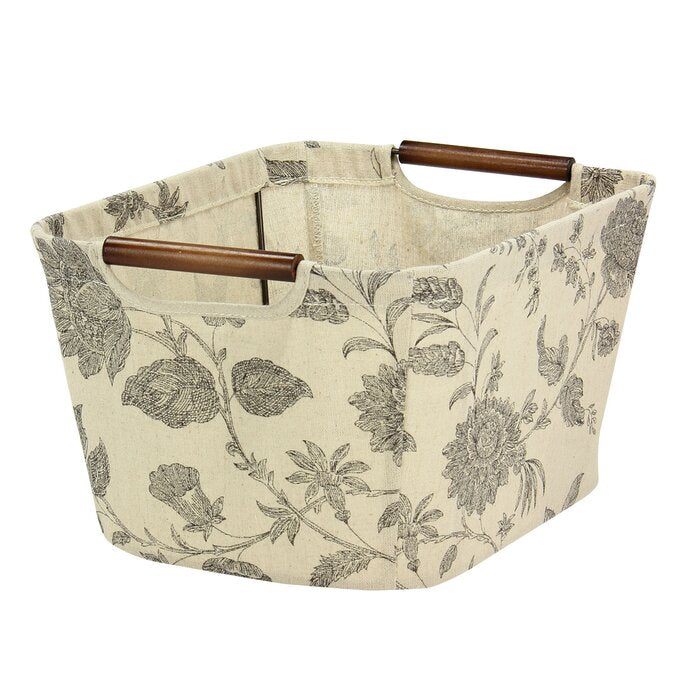 7.5" H x 13" W x 10" D Tapered Fabric Storage Bin, (Set of 6)