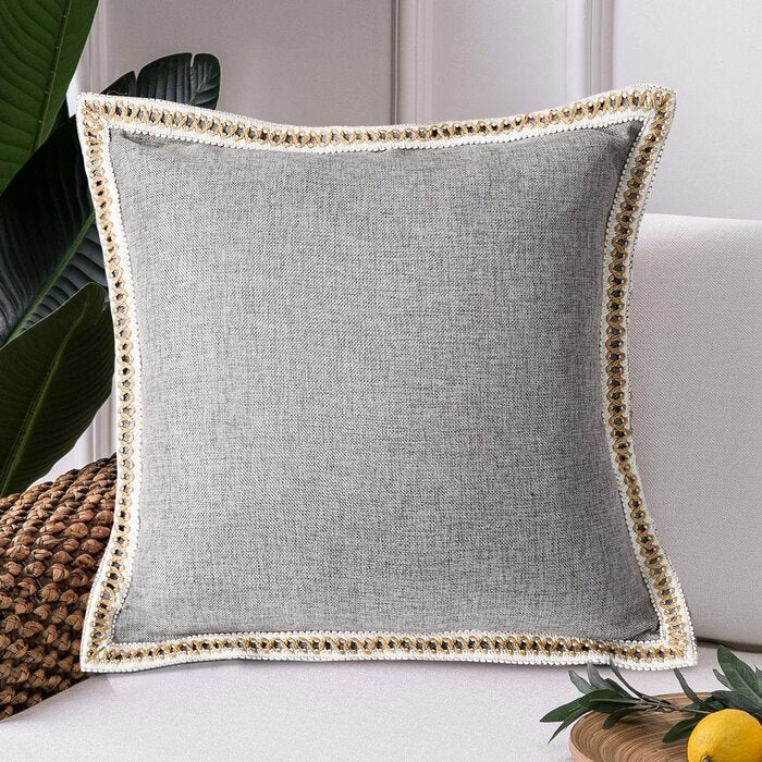 20 In x 20 In Gray Tappahannock Square Pillow Cover (Set of 2)