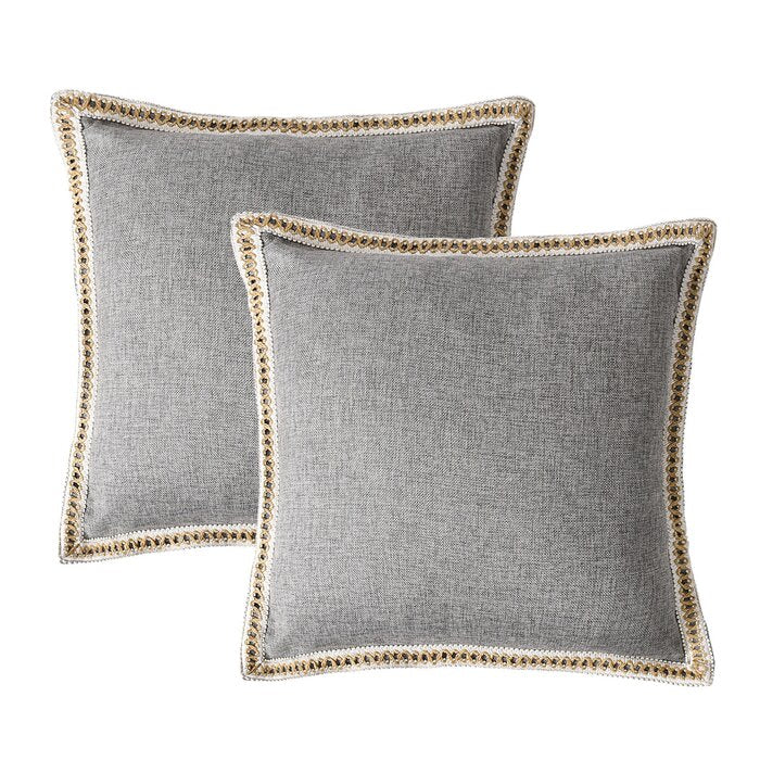 20 In x 20 In Gray Tappahannock Square Pillow Cover (Set of 2)