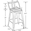 Black Tauber Set of 4 Tauber Swivel Counter Stool (Set of 4)