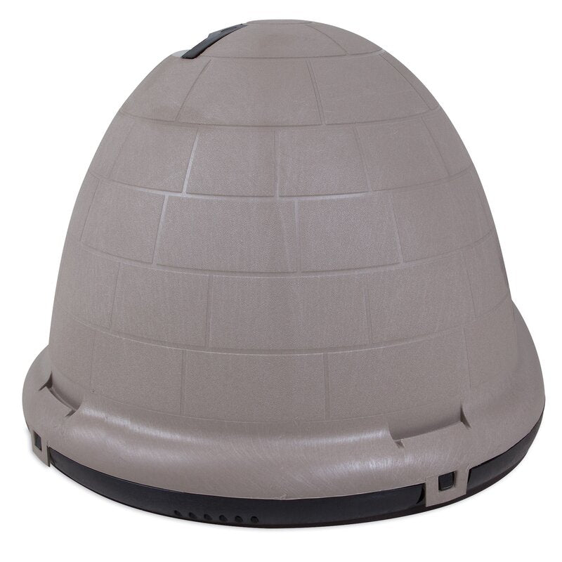 22.8" H x 30.5" W x 37.5" D Taupe Plastic Igloo Style Dog House KB1206-A6-B1-P2