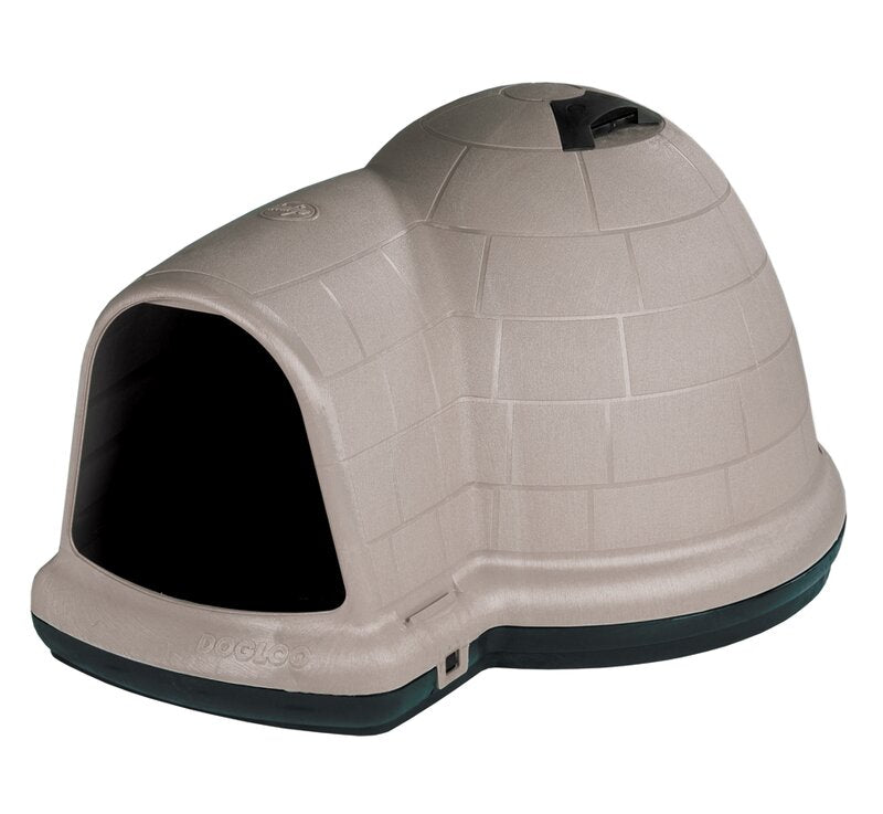 22.8" H x 30.5" W x 37.5" D Taupe Plastic Igloo Style Dog House KB1206-A6-B1-P2