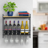 Black Tavion Industrial 12 Bottle Wall Mounted Wine Rack K8624