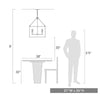Black Teague 4 - Light Lantern Square / Rectangle Chandelier