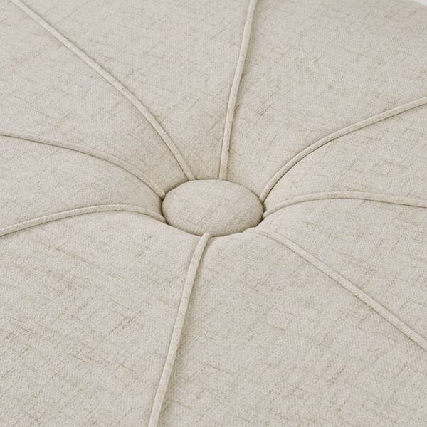 Telly oval tufted cocktail ottoman Dr376