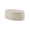 Telly oval tufted cocktail ottoman Dr376
