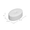 Telly oval tufted cocktail ottoman Dr376