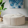 Telly oval tufted cocktail ottoman Dr376