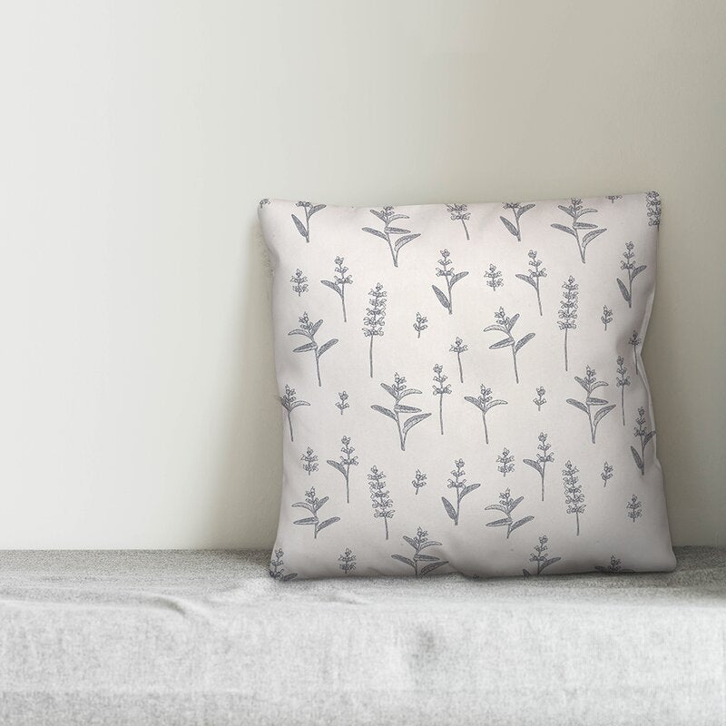 26"H x 26"W Tennant Farmhouse Botanical Print Throw Pillow, Square