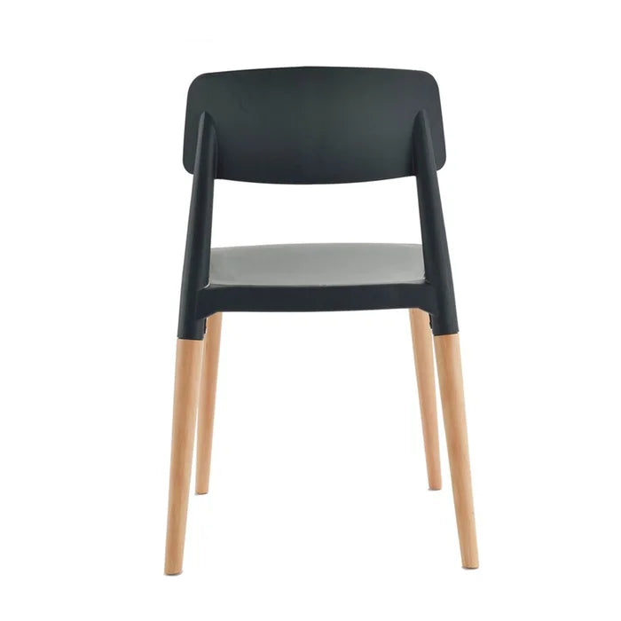 Black Tenny Stackable Dining Chair (Set of 2)